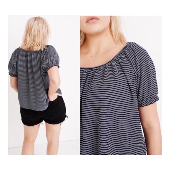 LAST 1! Madewell Texture & Thread Peasant Top 3X - Picture 7 of 7
